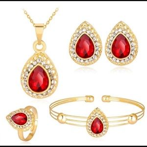 Jewelry set red